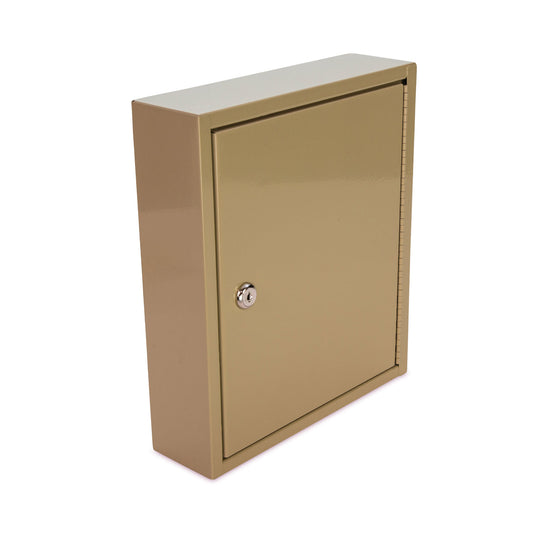 CONTROLTEK Key Lockable Key Cabinet, 60-Key, Metal, Sand, 10.63 x 3 x 12.13 (500131)