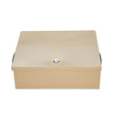 CONTROLTEK Jumbo Locking Cash Box, 1 Compartment, 14.38 x 11 x 4.13, Sand (500134)