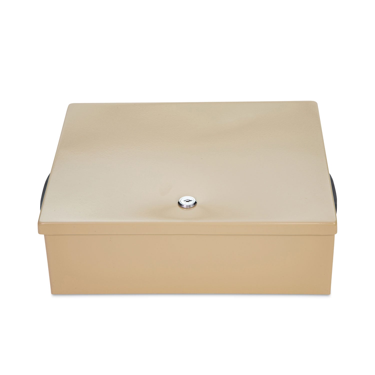 CONTROLTEK Jumbo Locking Cash Box, 1 Compartment, 14.38 x 11 x 4.13, Sand (500134)