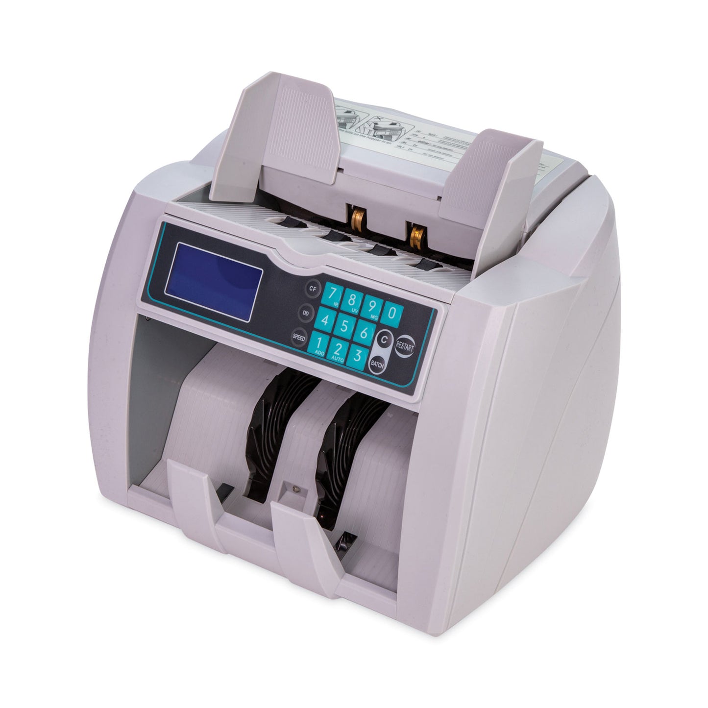 CONTROLTEK Bill Counter, 1,900 Bills/min, 10 x 13.6 x 11.6, White (525522)