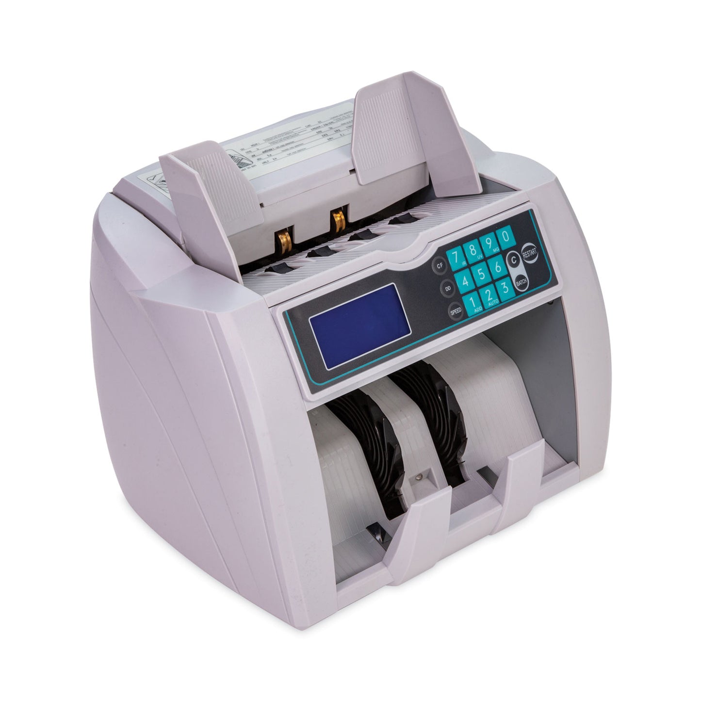 CONTROLTEK Bill Counter, 1,900 Bills/min, 10 x 13.6 x 11.6, White (525522)