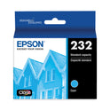 Epson T232220S (T232) Claria Ink, 165 Page-Yield, Cyan