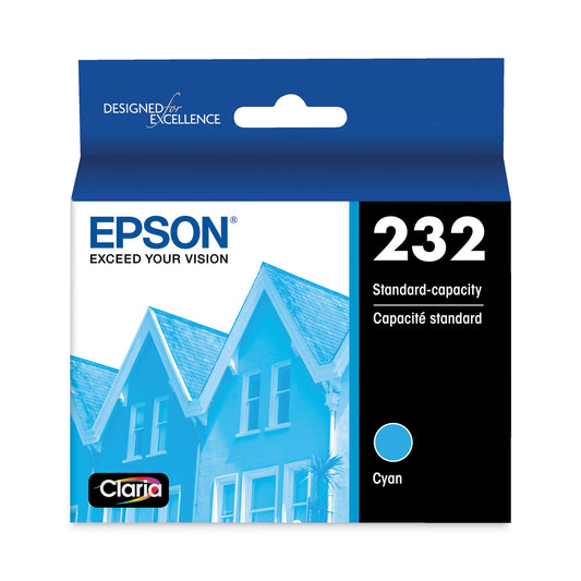Epson T232220S (T232) Claria Ink, 165 Page-Yield, Cyan