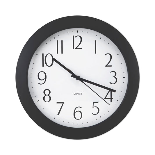 Universal Whisper Quiet Clock, 12" Overall Diameter, Black Case, 1 AA (sold separately) (10451)