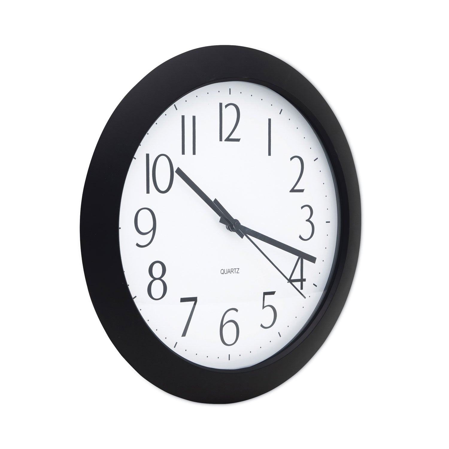 Universal Whisper Quiet Clock, 12" Overall Diameter, Black Case, 1 AA (sold separately) (10451)