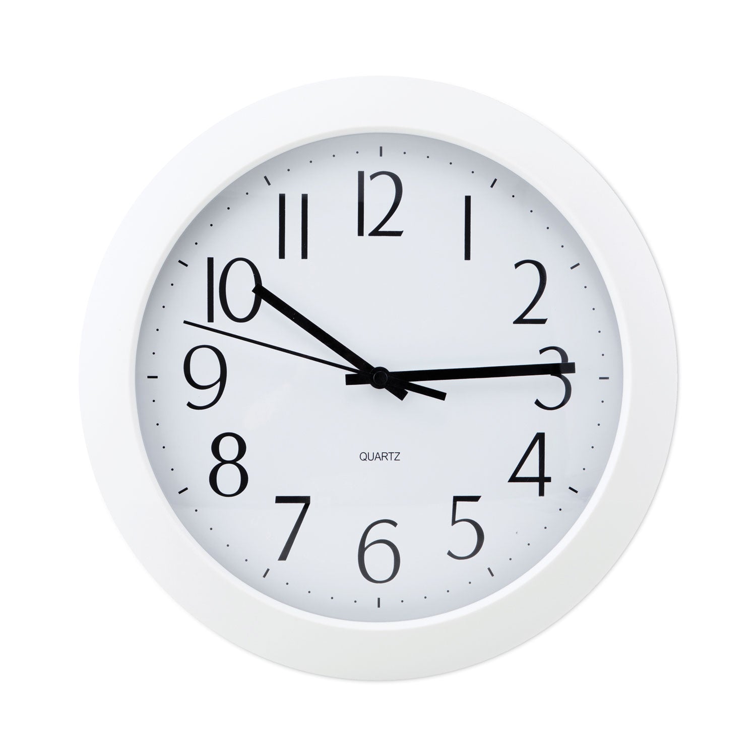 Universal Whisper Quiet Clock, 12" Overall Diameter, White Case, 1 AA (sold separately) (10461)