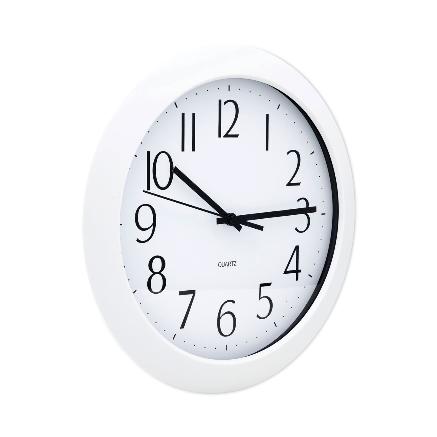 Universal Whisper Quiet Clock, 12" Overall Diameter, White Case, 1 AA (sold separately) (10461)