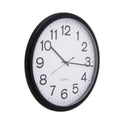 Universal Round Wall Clock, 13.5" Overall Diameter, Black Case, 1 AA (sold separately) (11641)