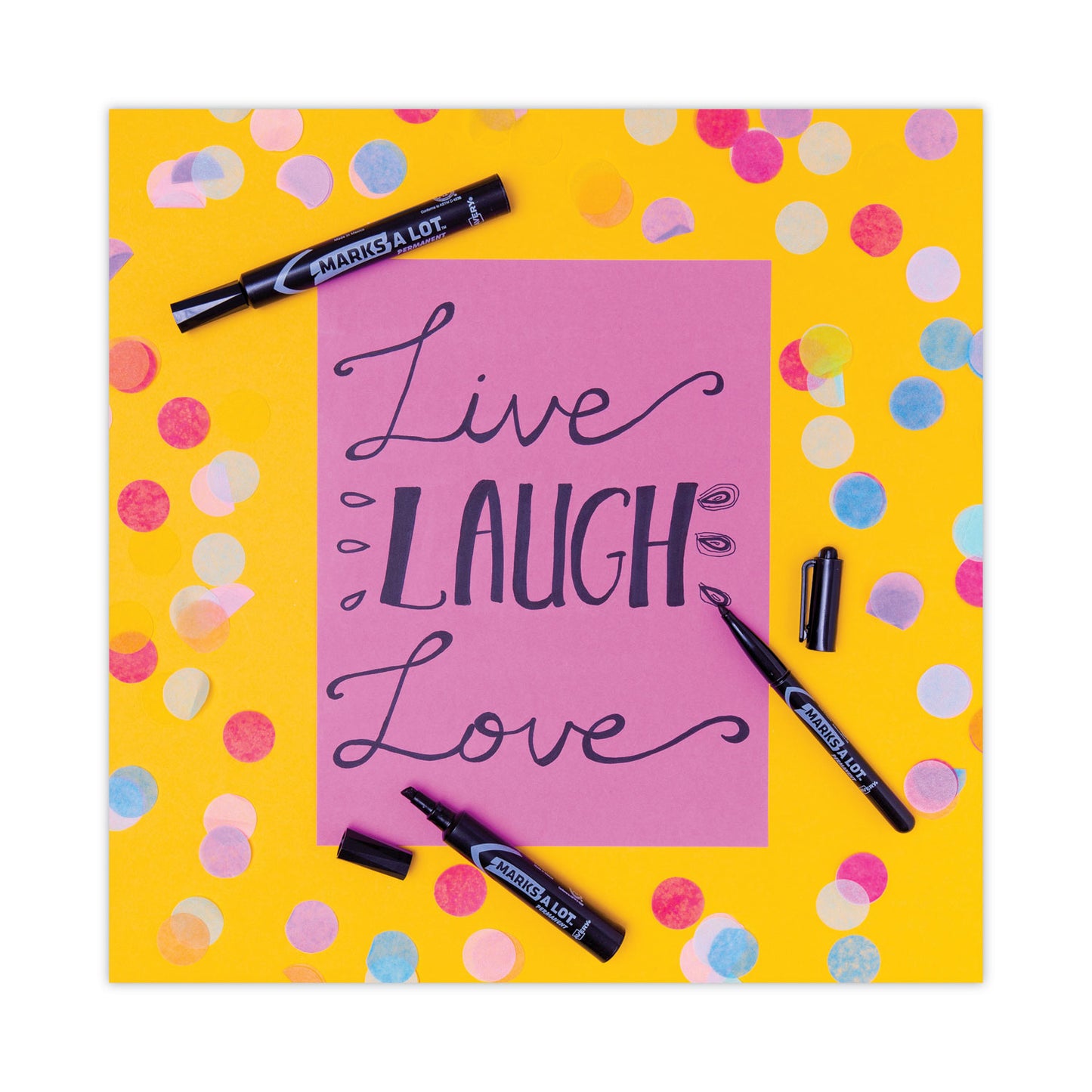 Avery MARKS A LOT Large Desk-Style Permanent Marker Value Pack, Broad Chisel Tip, Black, 36/Pack (98206)