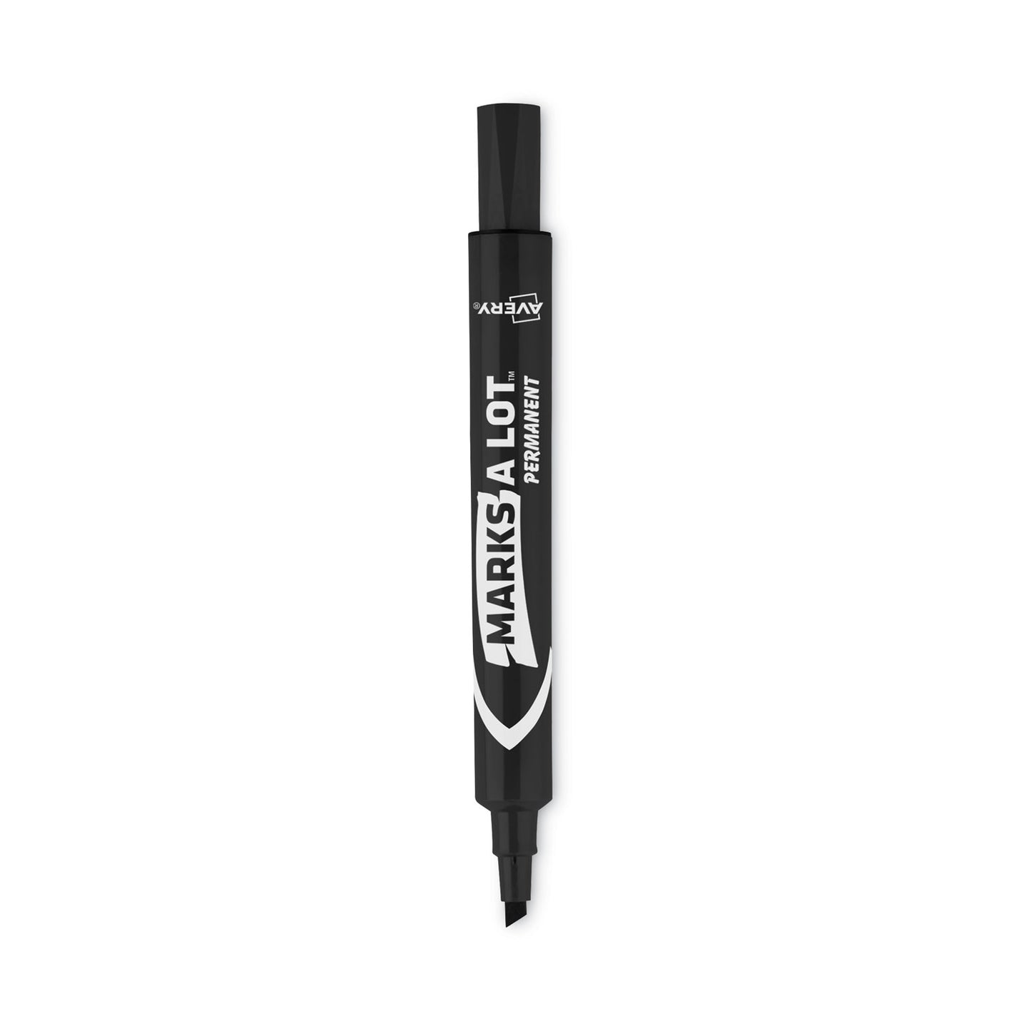 Avery MARKS A LOT Large Desk-Style Permanent Marker, Broad Chisel Tip, Black, Dozen (8888) (08888)