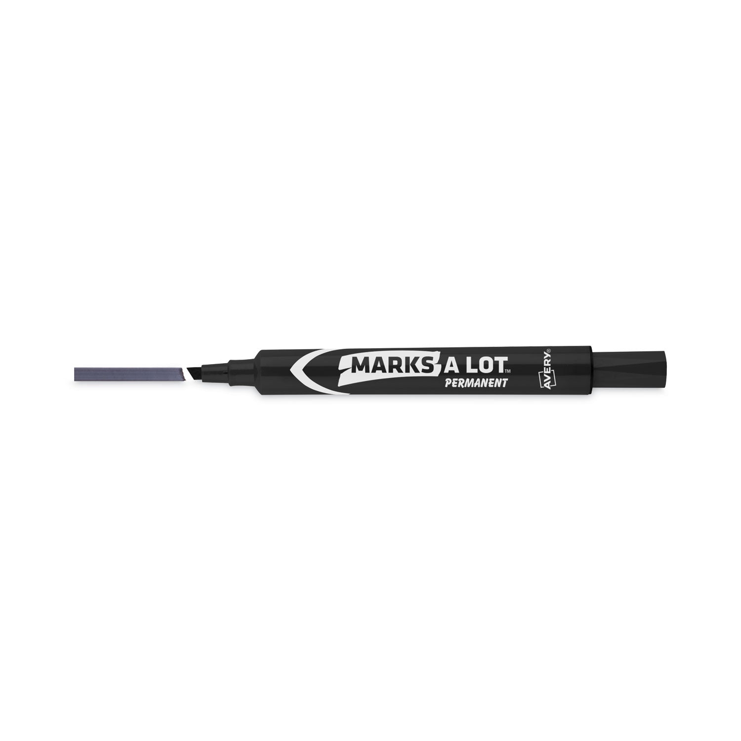 Avery MARKS A LOT Large Desk-Style Permanent Marker, Broad Chisel Tip, Black, Dozen (8888) (08888)