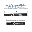 Avery MARKS A LOT Large Desk-Style Permanent Marker, Broad Chisel Tip, Assorted Colors, 12/Set (24800)
