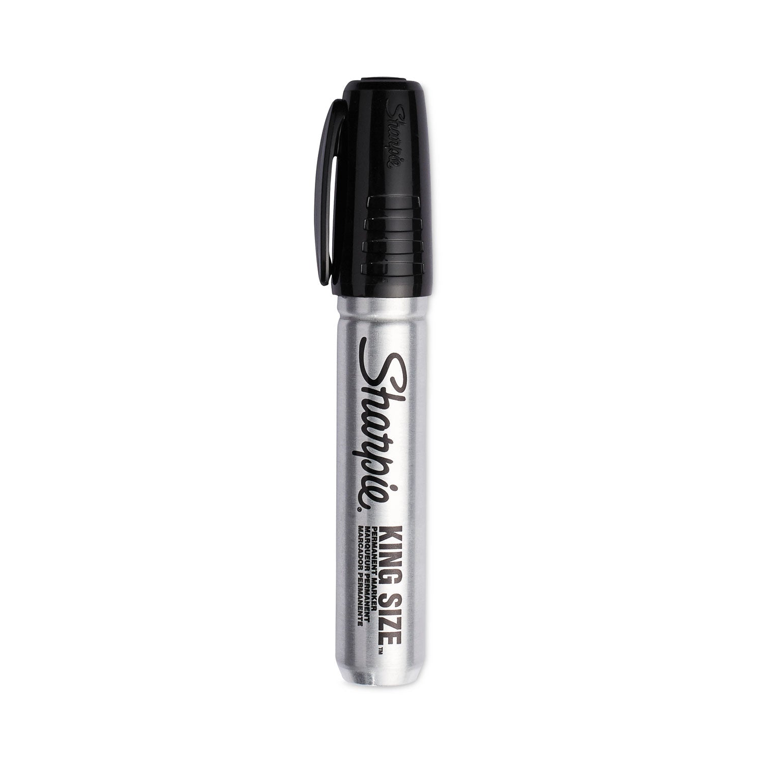 Sharpie King Size Permanent Marker, Broad Chisel Tip, Black, 4/Pack (15661PP)