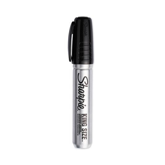 Sharpie King Size Permanent Marker, Broad Chisel Tip, Black, 4/Pack (15661PP)
