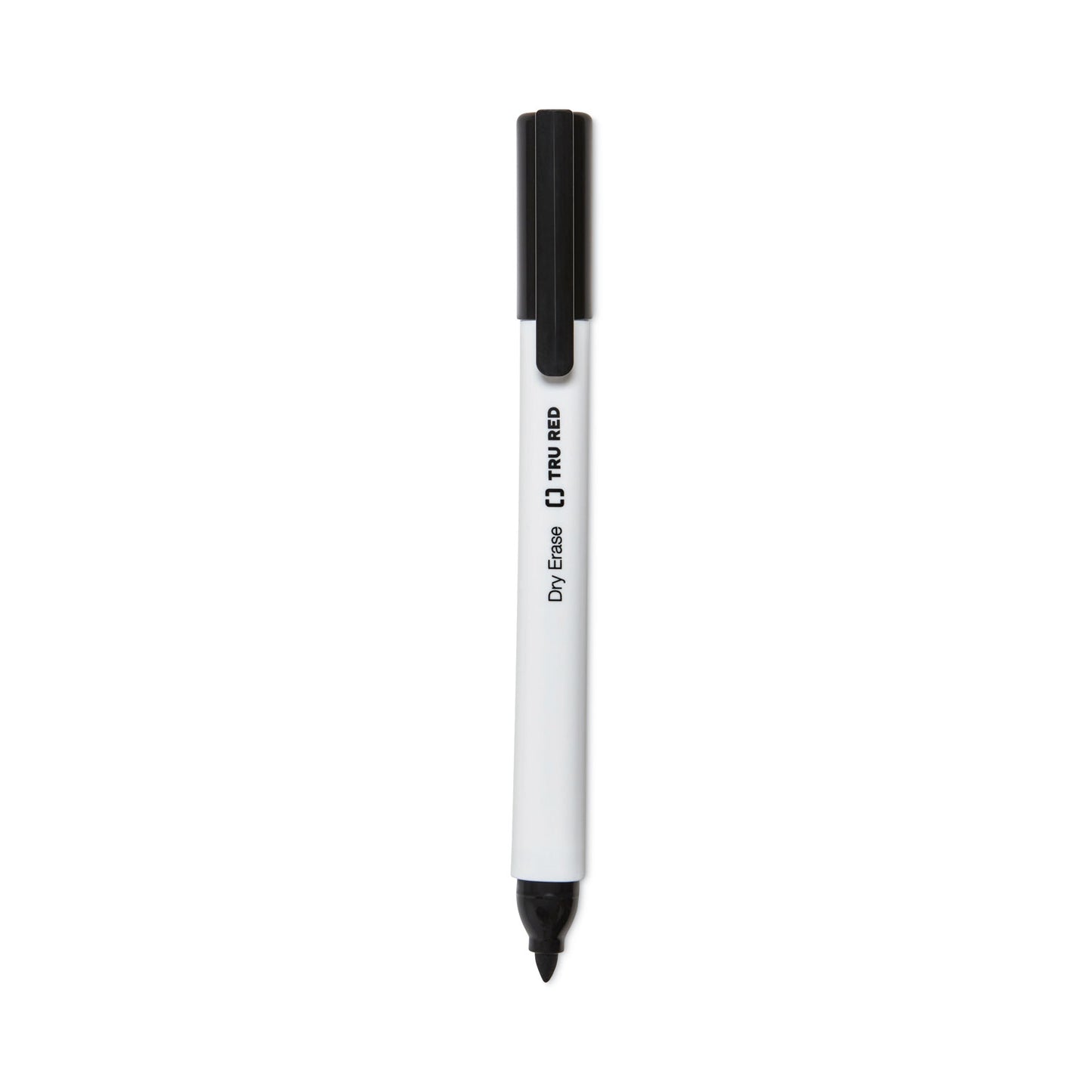 TRU RED Dry Erase Marker, Tank-Style, Medium Chisel Tip, Black, 4/Pack (24376614)