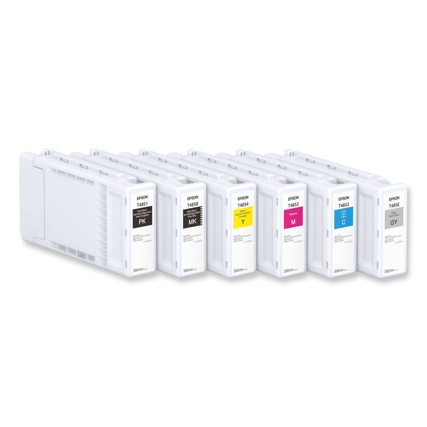 Epson T48S120 (T48S) UltraChrome PRO6 High-Yield Ink, 350 mL, Photo Black
