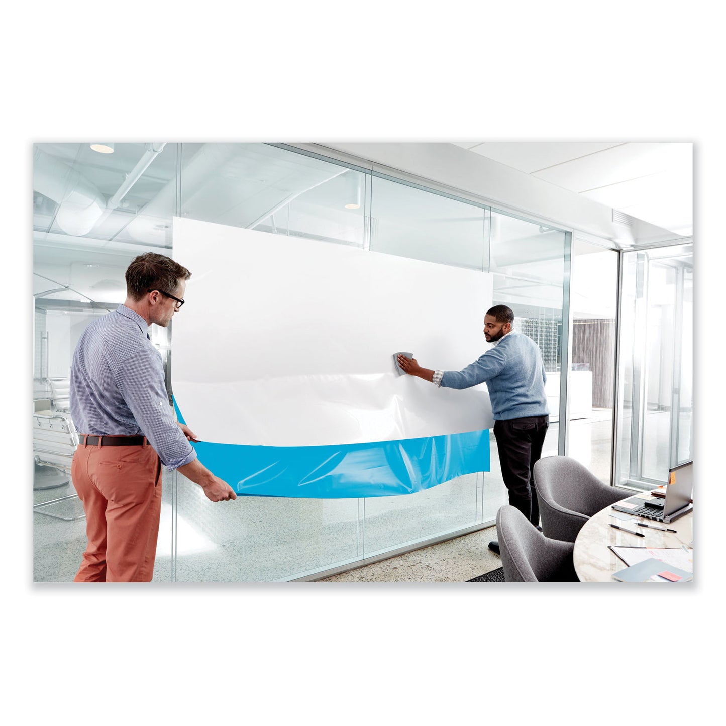 Post-it Dry Erase Surface with Adhesive Backing, 48 x 36, White Surface (DEF4X3)