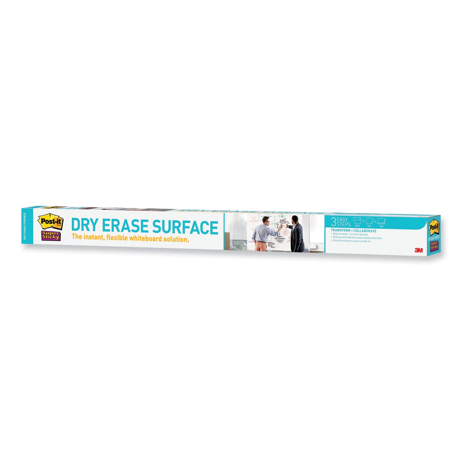 Post-it Dry Erase Surface with Adhesive Backing, 96 x 48, White Surface (DEF8X4)