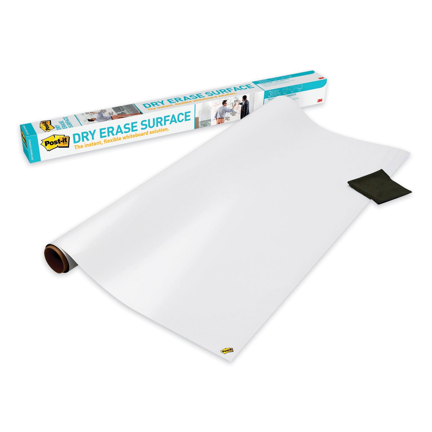 Post-it Dry Erase Surface with Adhesive Backing, 48 x 36, White Surface (DEF4X3)