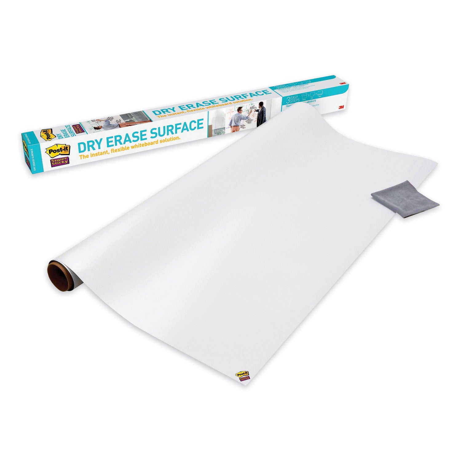 Post-it Dry Erase Surface with Adhesive Backing, 96 x 48, White Surface (DEF8X4)