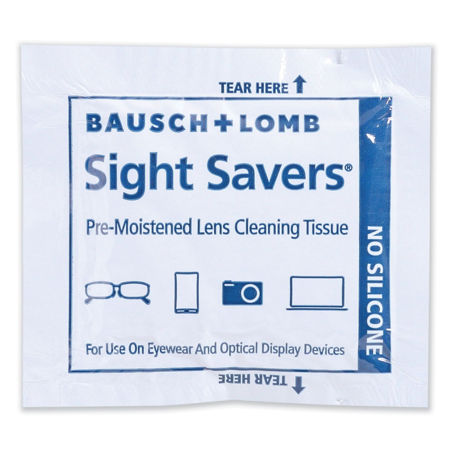  Lomb Sight Savers Premoistened Lens Cleaning Tissues, 8 x 5, 100/Box, 10 Box/Carton (8574GMCT)
