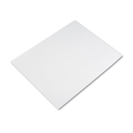 Pacon Four-Ply Railroad Board, 22 x 28, White, 25/Carton (104159)