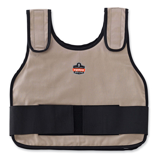 ergodyne Chill-Its 6235 Standard Phase Change Cooling Vest, Cotton, Small/Medium, Khaki (12002)