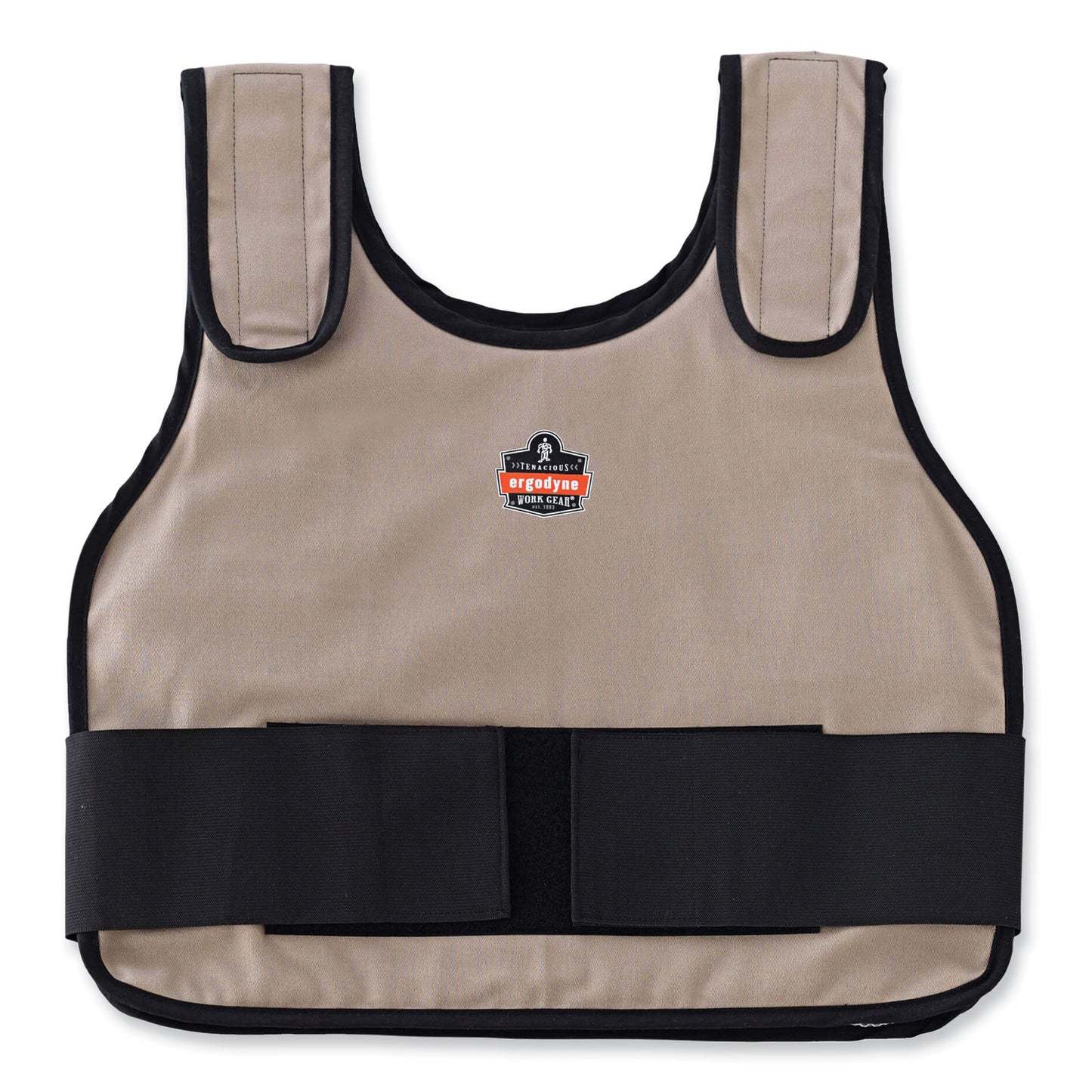 ergodyne Chill-Its 6230 Standard Phase Change Cooling Vest with Packs, Cotton, Large/X-Large, Khaki (12010)