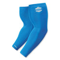 ergodyne Chill-Its 6690 Performance Knit Cooling Arm Sleeve, Polyester/Spandex, Medium, Blue, 2 Sleeves (12183)