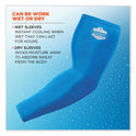 ergodyne Chill-Its 6690 Performance Knit Cooling Arm Sleeve, Polyester/Spandex, 2X-Large, Blue, 2 Sleeves (12186)