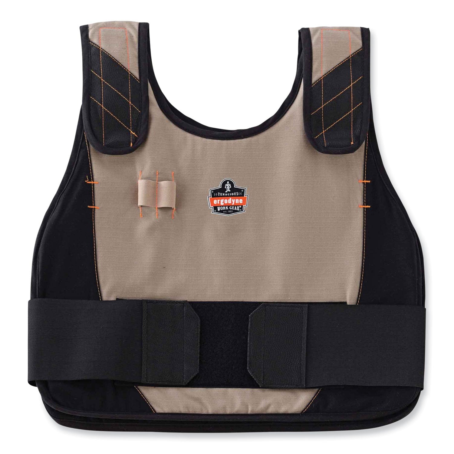 ergodyne Chill-Its 6215 Premium FR Phase Change Cooling Vest with Packs, Modacrylic Cotton, Small/Medium, Khaki (12200)