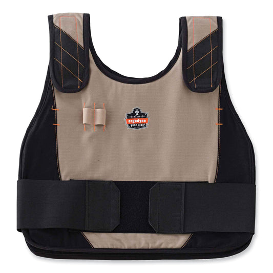 ergodyne Chill-Its 6225 Premium FR Phase Change Cooling Vest, Modacrylic Cotton, Small/Medium, Khaki (12203)