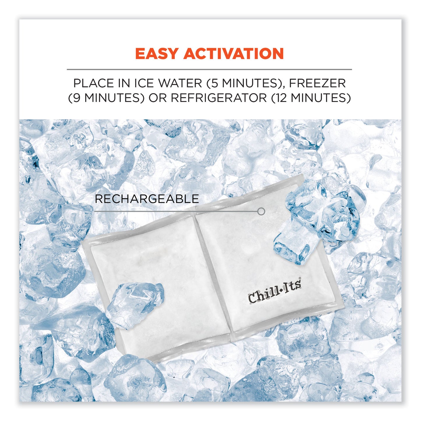 ergodyne Chill-Its 6283 Rechargeable Phase Change Ice Pack, 3 x 6 (12213)