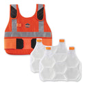 ergodyne Chill-Its 6215 Premium FR Phase Change Cooling Vest with Packs, Modacrylic Cotton, Large/X-Large, Orange (12221)