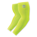 ergodyne Chill-Its 6690 Performance Knit Cooling Arm Sleeve, Polyester/Spandex, Large, Lime, 2 Sleeves (12284)