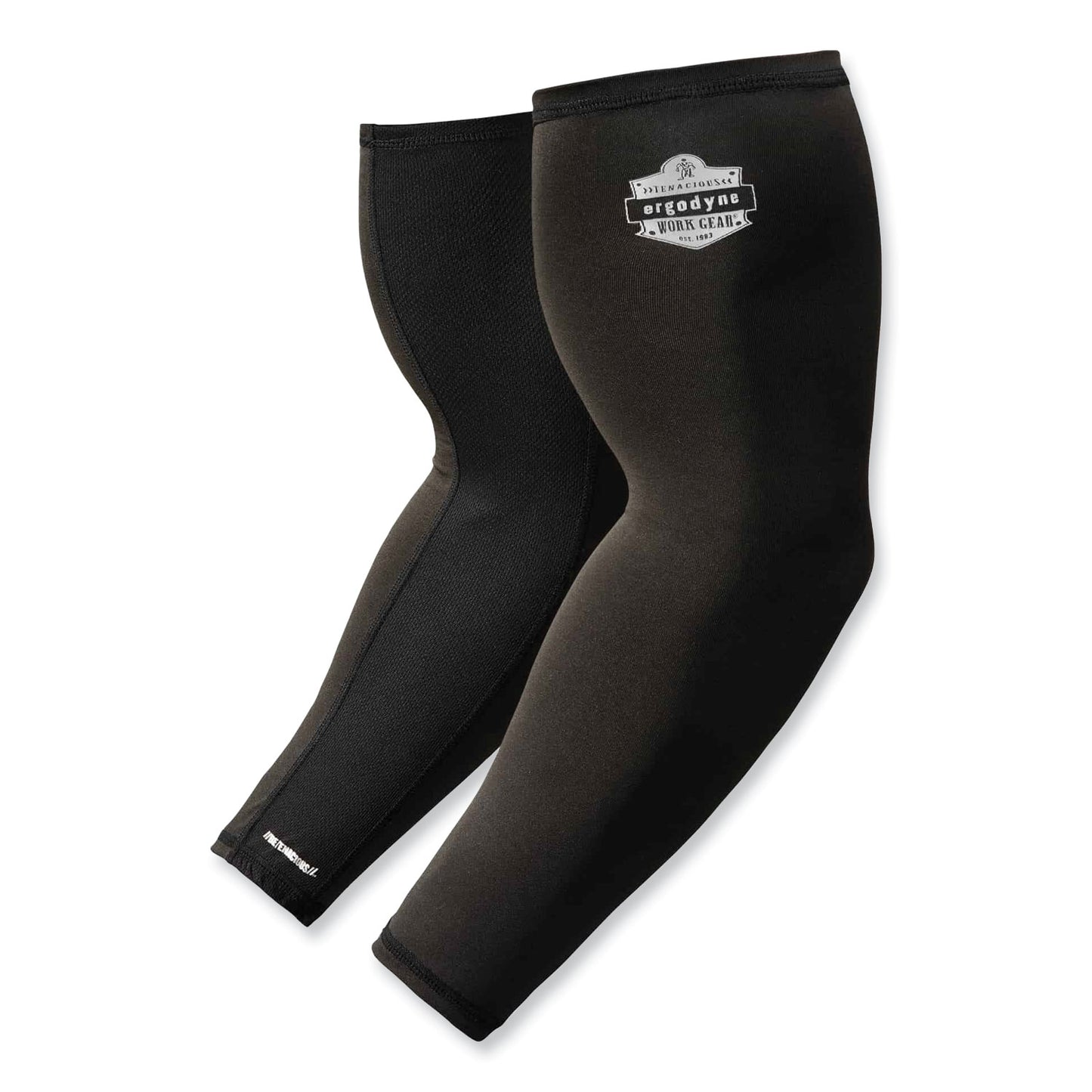 ergodyne Chill-Its 6690 Performance Knit Cooling Arm Sleeve, Polyester/Spandex, Medium, Black, 2 Sleeves (12383)