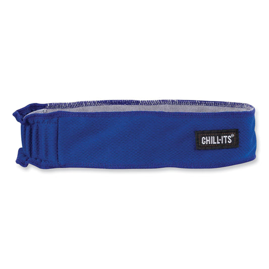 ergodyne Chill-Its 6605 High-Performance Terry Cloth Sweatband, Cotton Terry Cloth, One Size Fits Most, Blue (12425)