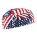 ergodyne Chill-Its 6630 High-Performance Terry Cloth Skull Cap, Polyester, One Size Fits Most, Stars and Stripes (12506)