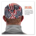 ergodyne Chill-Its 6630 High-Performance Terry Cloth Skull Cap, Polyester, One Size Fits Most, Stars and Stripes (12506)