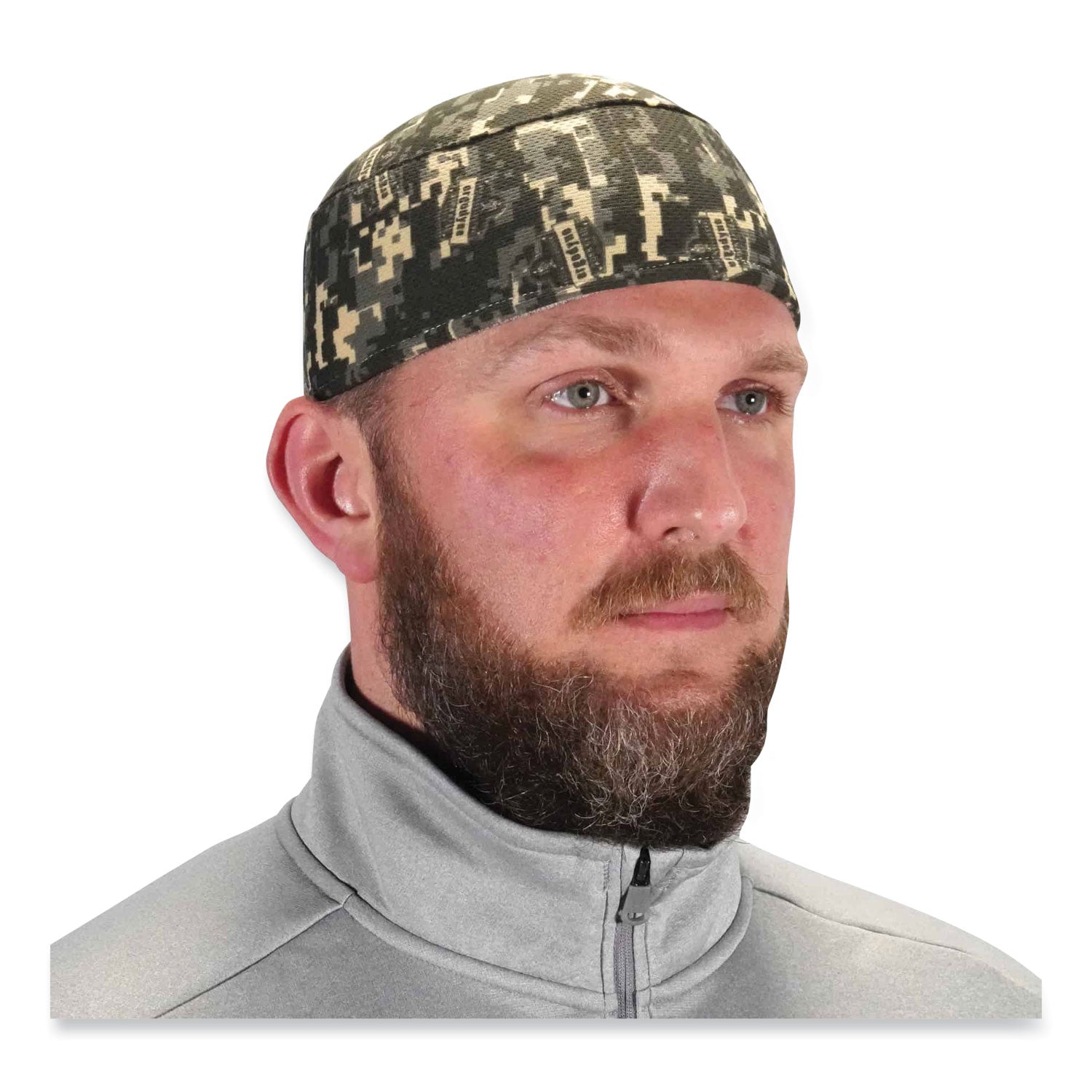 ergodyne Chill-Its 6630 High-Performance Terry Cloth Skull Cap, Polyester, One Size Fits Most, Camo (12507)