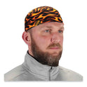 ergodyne Chill-Its 6630 High-Performance Terry Cloth Skull Cap, Polyester, One Size Fits Most, Flames (12514)