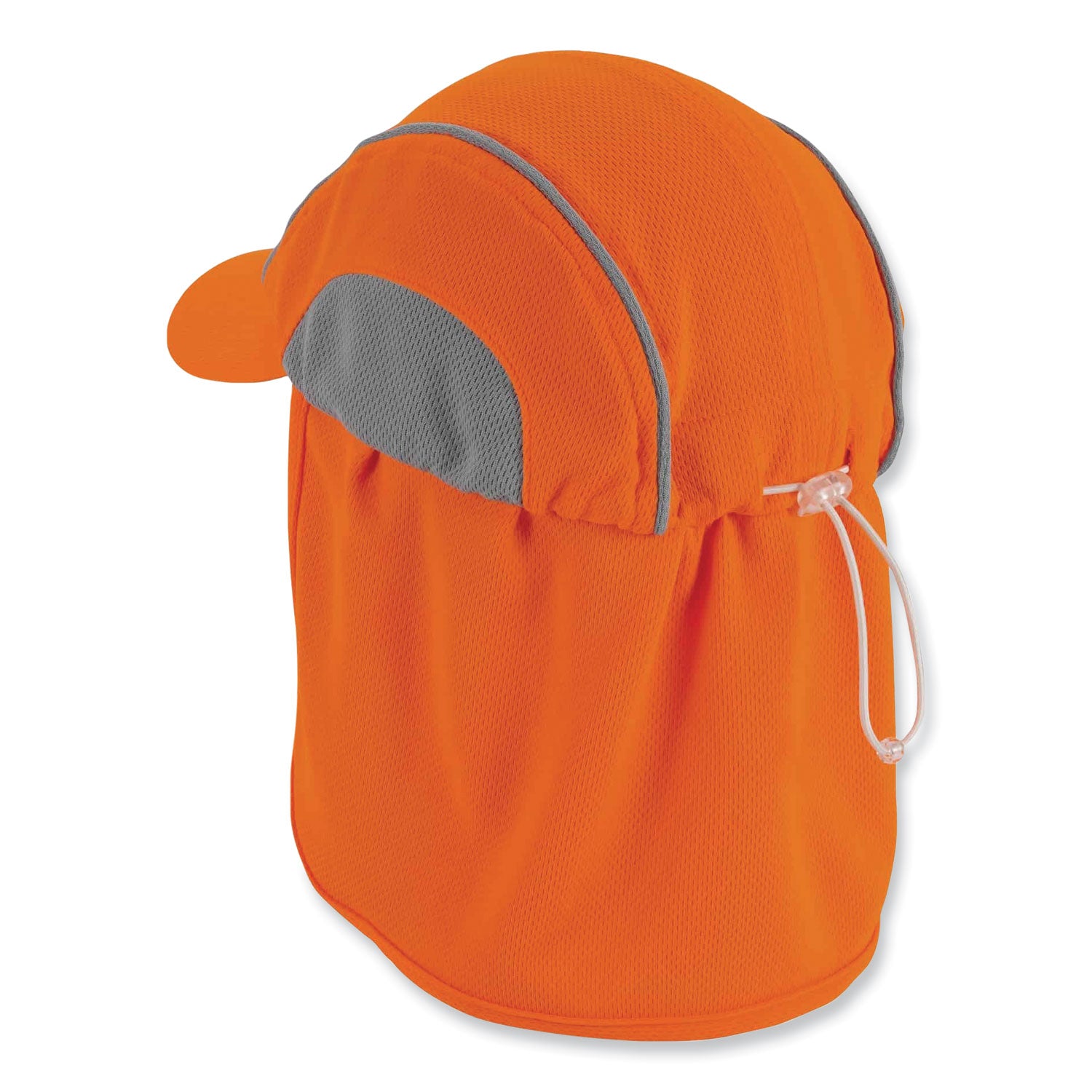 ergodyne Chill-Its 6650 High-Performance Hat Plus Neck Shade, Polyester, One Size Fits Most, Orange (12521)