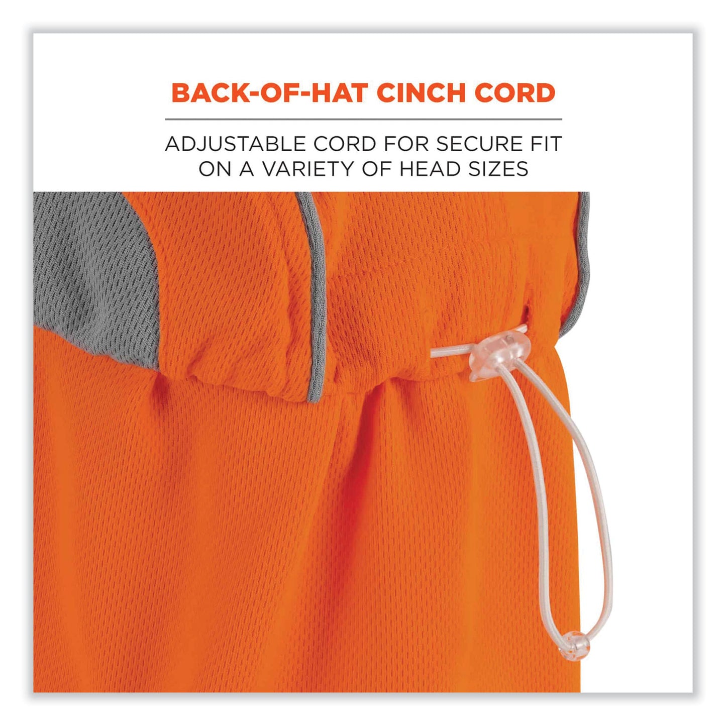 ergodyne Chill-Its 6650 High-Performance Hat Plus Neck Shade, Polyester, One Size Fits Most, Orange (12521)