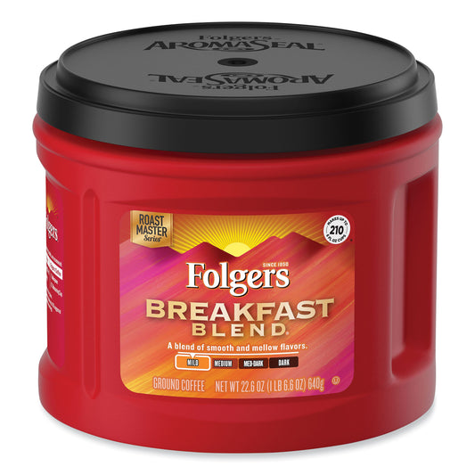 Folgers Coffee, Breakfast Blend, 22.6 oz Canister (SMU20529)