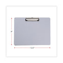 Universal Plastic Brushed Aluminum Clipboard, Landscape Orientation, 0.5" Clip Capacity, Holds 11 x 8.5 Sheets, Silver (40302)