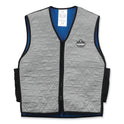 ergodyne Chill-Its 6665 Embedded Polymer Cooling Vest with Zipper, Nylon/Polymer, Medium, Gray (12543)