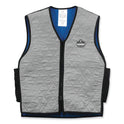 ergodyne Chill-Its 6665 Embedded Polymer Cooling Vest with Zipper, Nylon/Polymer, 2X-Large, Gray (12546)