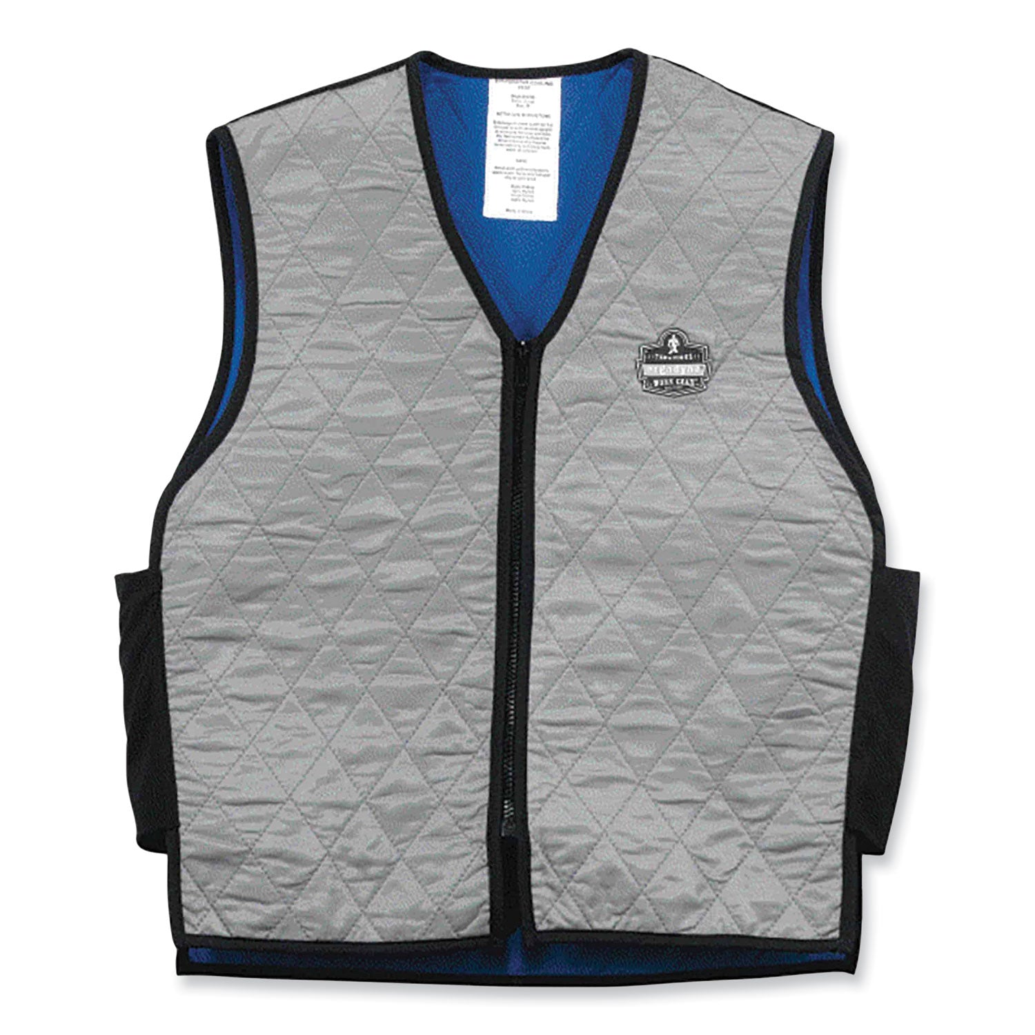 ergodyne Chill-Its 6665 Embedded Polymer Cooling Vest with Zipper, Nylon/Polymer, 2X-Large, Gray (12546)