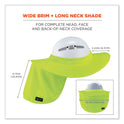 ergodyne Chill-Its 6660 Hard Hat Brim + Neck Shade, 19.5 x 9.75, Lime (12640)