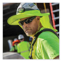 ergodyne Chill-Its 6660 Hard Hat Brim + Neck Shade, 19.5 x 9.75, Lime (12640)